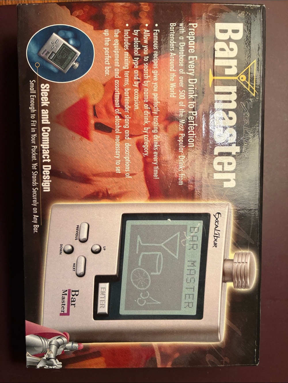 BarMaster Portable Drink Recipe Finder - Silver